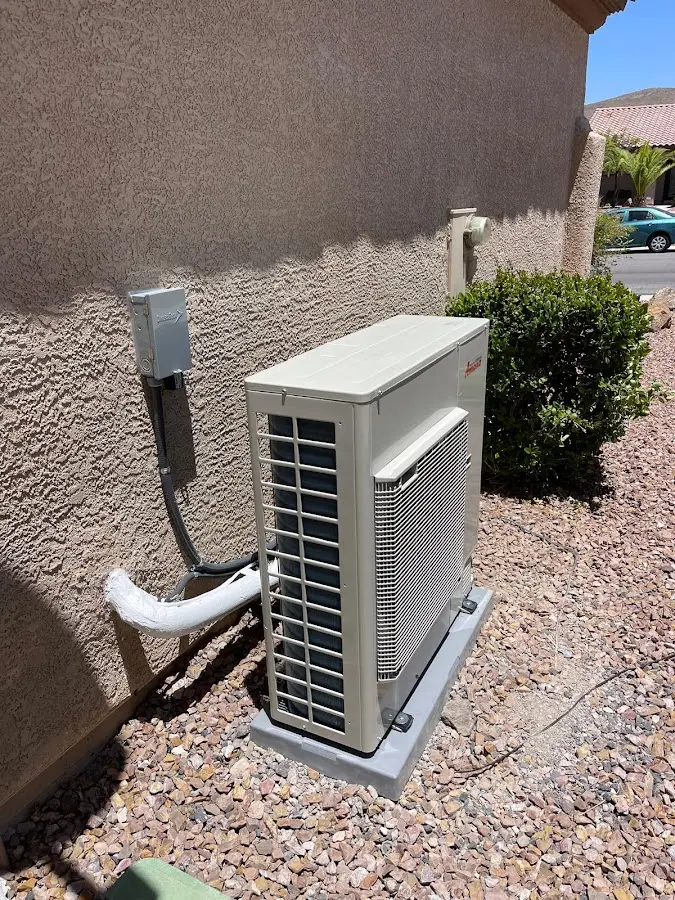 Residential air conditioning condenser unit in Ridgefield